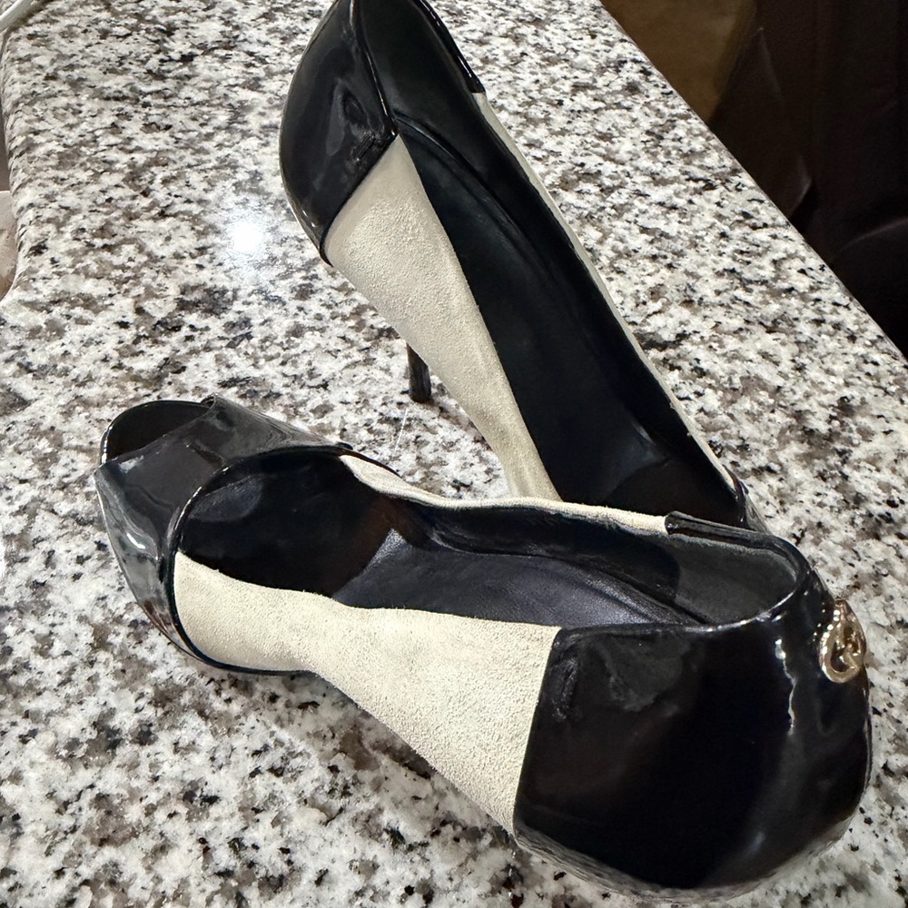 Gucci Black and Cream Heels